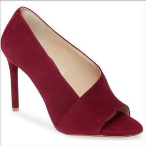 Vince Camuto Dark Red Rallien Peep Toe Pump